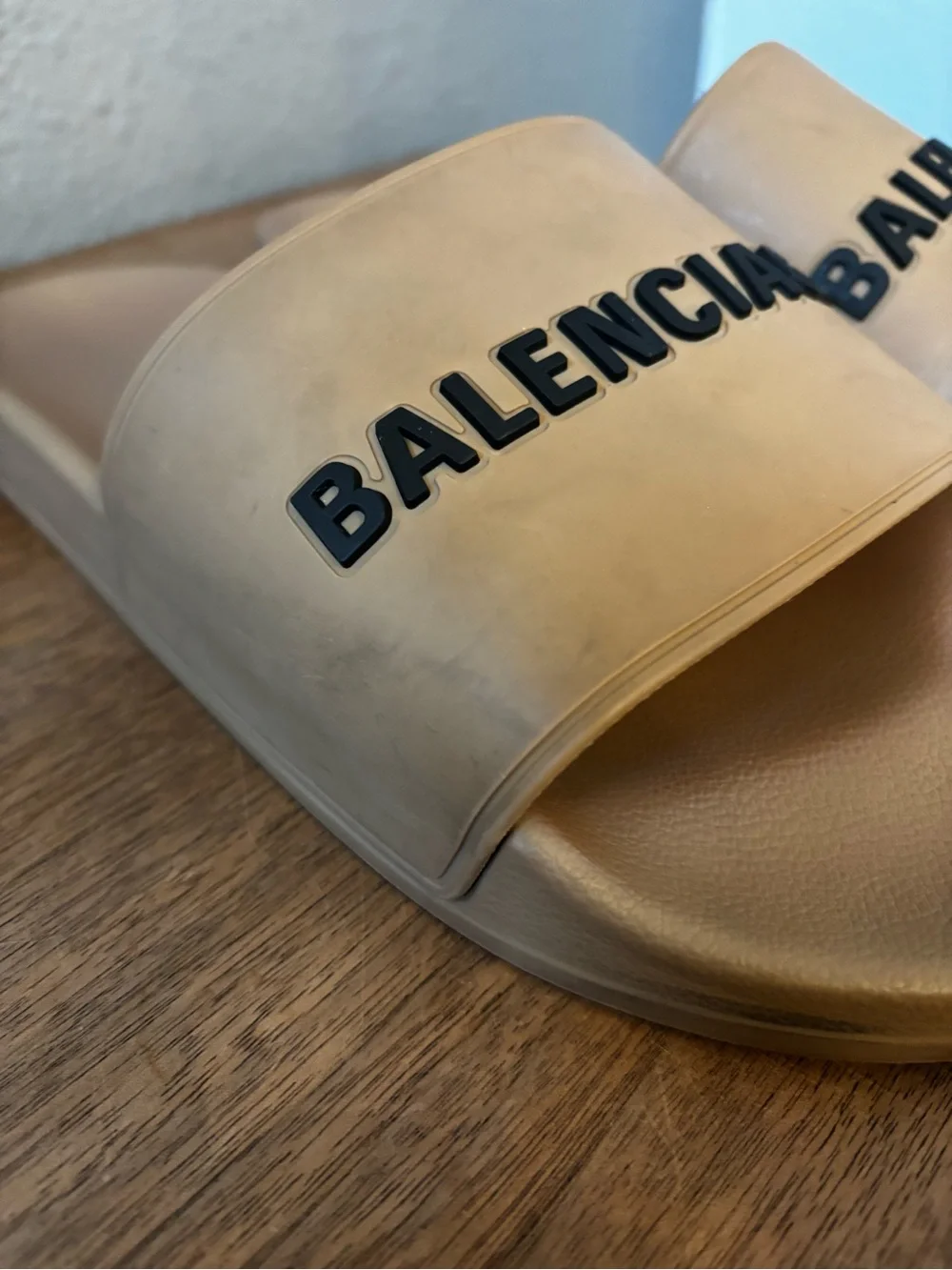 Balenciaga Taupe Pool Slide Sandals Men 10